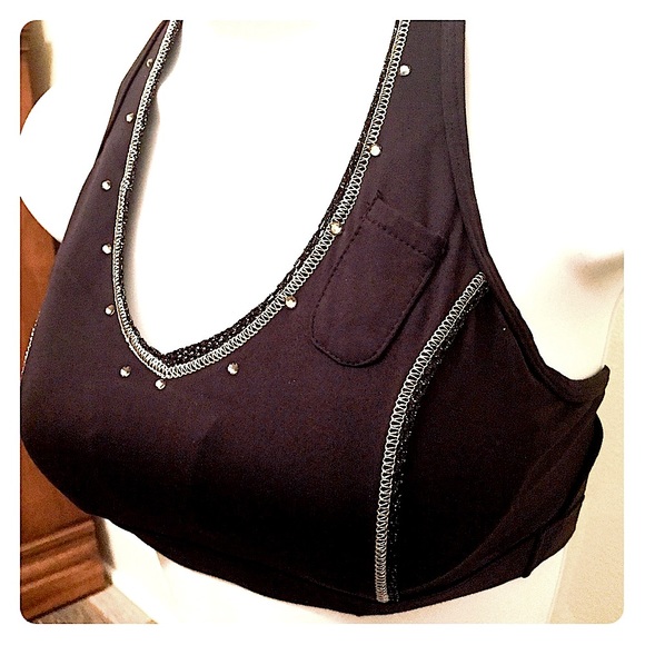 Bodyrock "DENISE" SPORTS BRA W/SWAROVSKI CRYSTALS! - Picture 1 of 8